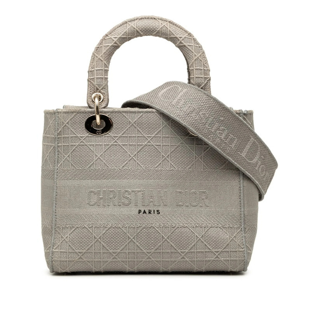 Christian Dior Dior Cannage Lady Delight Handbag Shoulder Bag 2WAY 50-MA-0280...